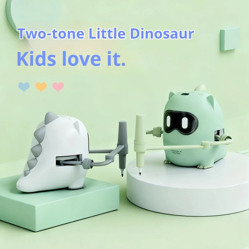 Generic Smart Dinosaur Drawing Robot Intelligent Early Education Toy Card Voice Broadcast for Toddlers Kids Preschool Learning