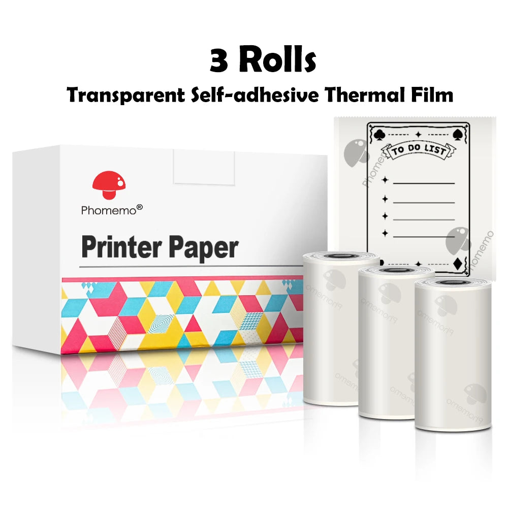 Compact Mini Thermal Printer T02 - Pocket-Sized DIY Label Maker with Self-Adhesive Sticker Capability