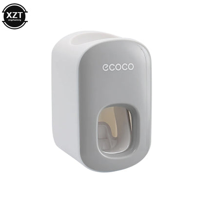 Toothpaste Dispenser Wall Mount Bathroom Waterproof Toothpaste Squeezer Toothbrush Holde Bathroom Accessories